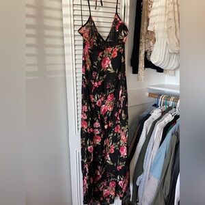 Floral Summer Halter, Maxi Dress